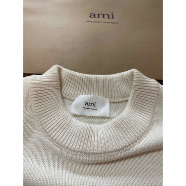 ami paris アミパリス　ニット　セーター　ホワイト　レッド　ハート