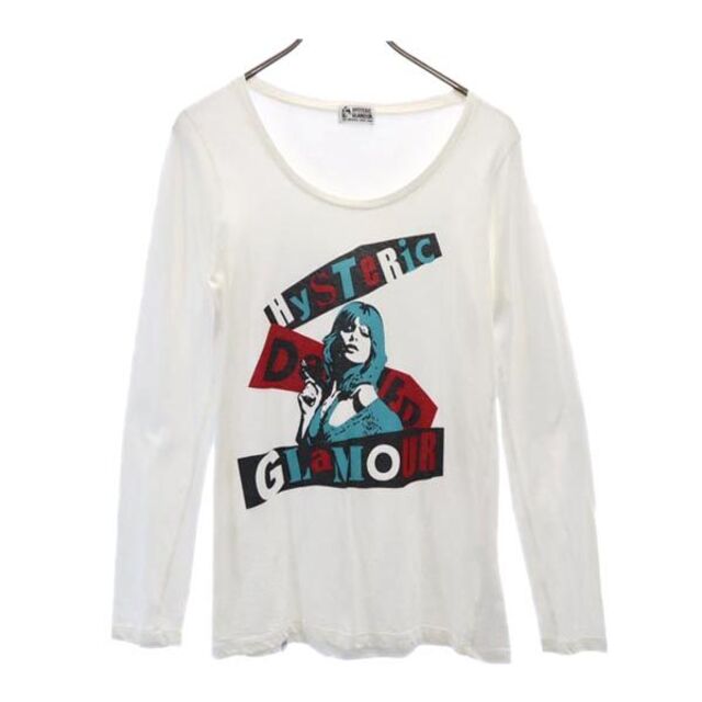 ヒステリックグラマー 長袖 Tシャツ ホワイト系 HYSTERIC GLAMOUR ロゴ ロンT レディース   【221102】 メール便可