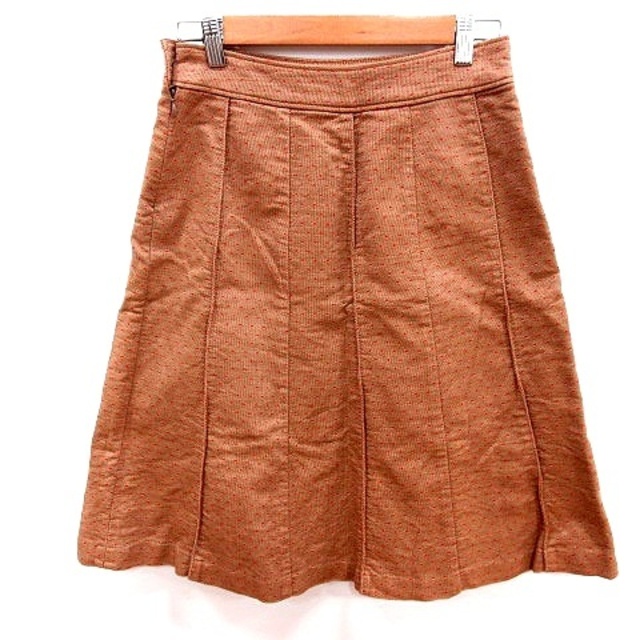CHILD WOMAN(チャイルドウーマン)のチャイルドウーマン スカート プリーツ ミモレ ロング ドット F 茶 レディースのスカート(ロングスカート)の商品写真