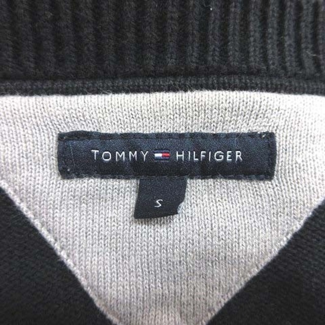 トミーヒルフィガー ロゴ 刺繍 ニット セーター ブラック 黒