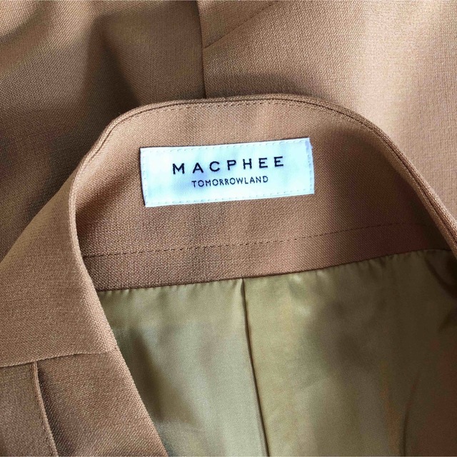 MACPHEE(マカフィー)のストレッチポプリン Aラインミディスカート　イエロー　36 レディースのスカート(ひざ丈スカート)の商品写真