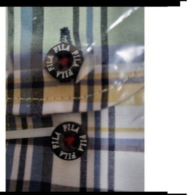 FILA(フィラ)の定価4290円‼️FILA長袖ボタンダウンシャツ/M/グリーン系チェック/新品 メンズのトップス(シャツ)の商品写真