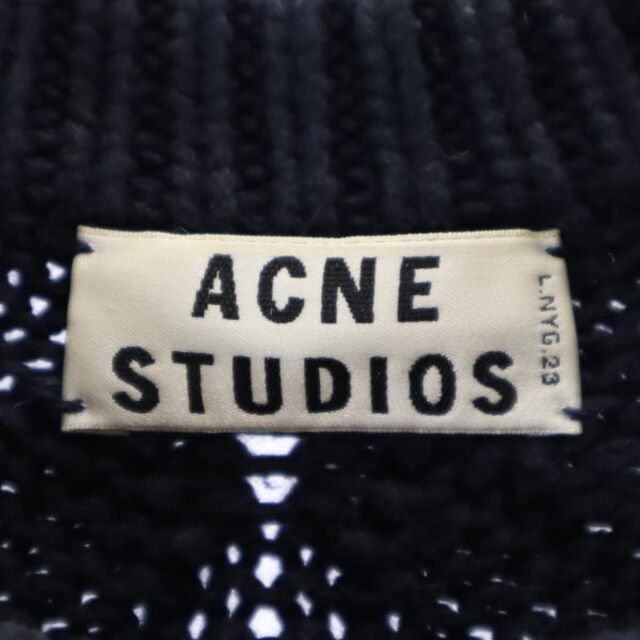 アクネストゥディオズ ローゲージ ニット XS ネイビー系 ACNE STUDIOS 長袖 セーター メンズ   【221103】 6