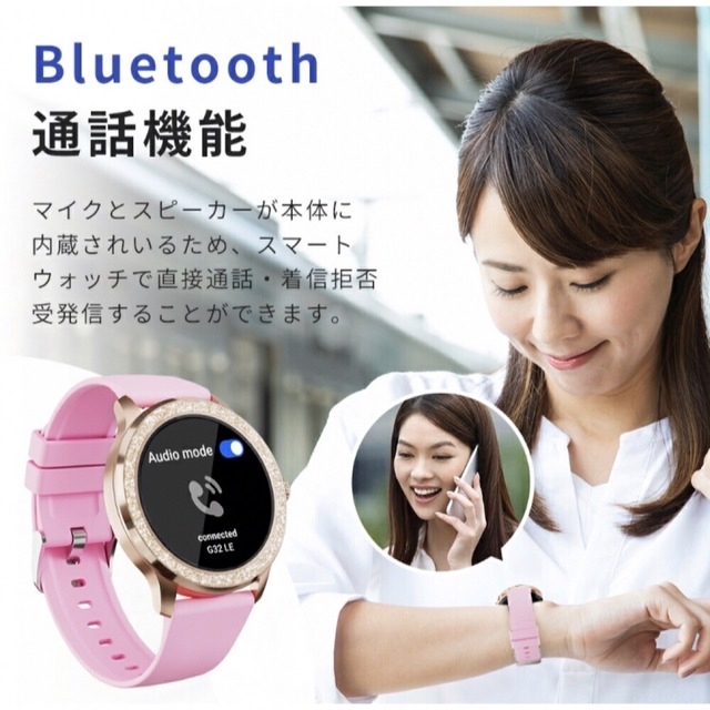 スマートウォッチ 通話 大画面 Bluetooth5.3 防水 24時間健康管理 7