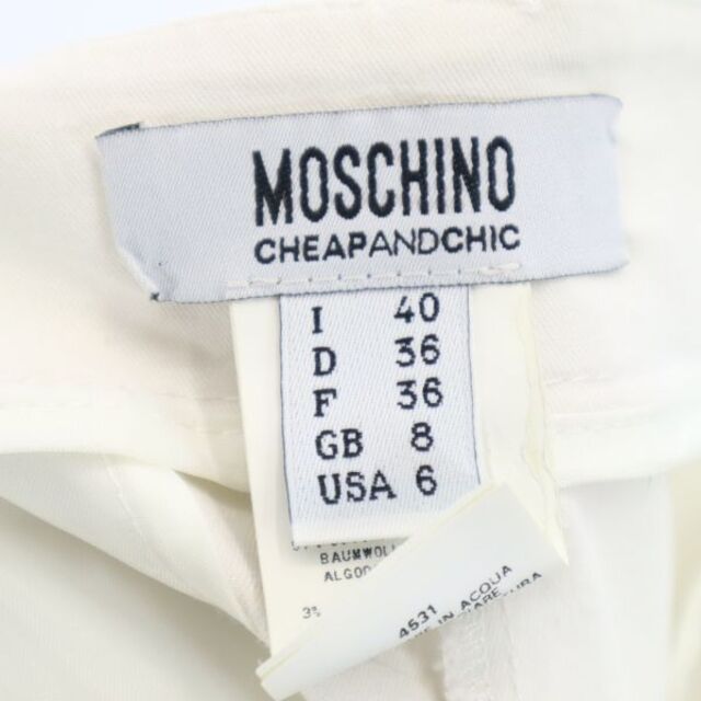 モスキーノ ロングパンツ USA6 ホワイト MOSCHINO レディース   【R221104】 7