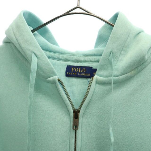 ラルフローレン 裏起毛 スウェットジップパーカー M ブルー POLO RALPH LAUREN レディース 【中古】 【221101】