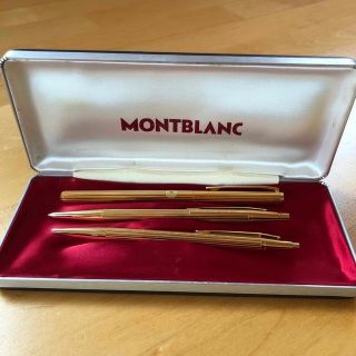 モンブラン(MONTBLANC)のモンブラン　3本セット 万年筆＋ボールペン＋シャープペンシル ゴールド(ペン/マーカー)