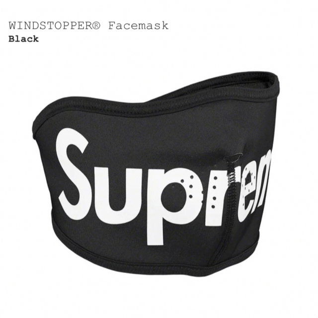 Supreme Logo Facemask 黒\u0026赤セット
