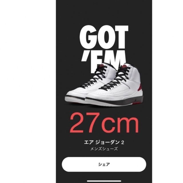 Jordan Brand（NIKE）(ジョーダン)のナイキ エアジョーダン2 OG “シカゴ” メンズの靴/シューズ(スニーカー)の商品写真