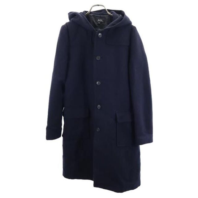 アーペーセー フード付き ロング コート S 紺 A.P.C. フランス製 メンズ  221112