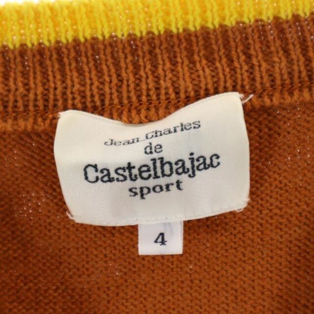 55cm袖丈カステルバジャック 日本製 ウール100％ ロゴ刺繍 ニット 3 グレー系 JC de CASTELBAJAC 長袖 セーター メンズ   【221120】