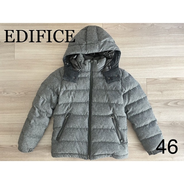 EDIFICE(エディフィス)の専用】EDIFICE ウールダウンジャケット　ツイード　サイズ46 メンズのジャケット/アウター(ダウンジャケット)の商品写真