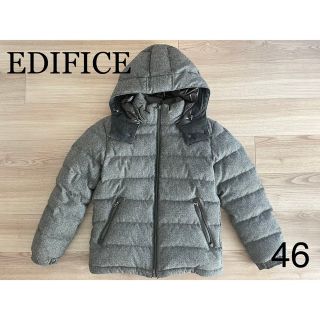 エディフィス(EDIFICE)の専用】EDIFICE ウールダウンジャケット　ツイード　サイズ46(ダウンジャケット)