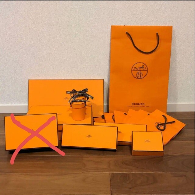 森の雑貨屋さん HERMES エルメス空箱、ショッパー 15個セット - 小物入れ