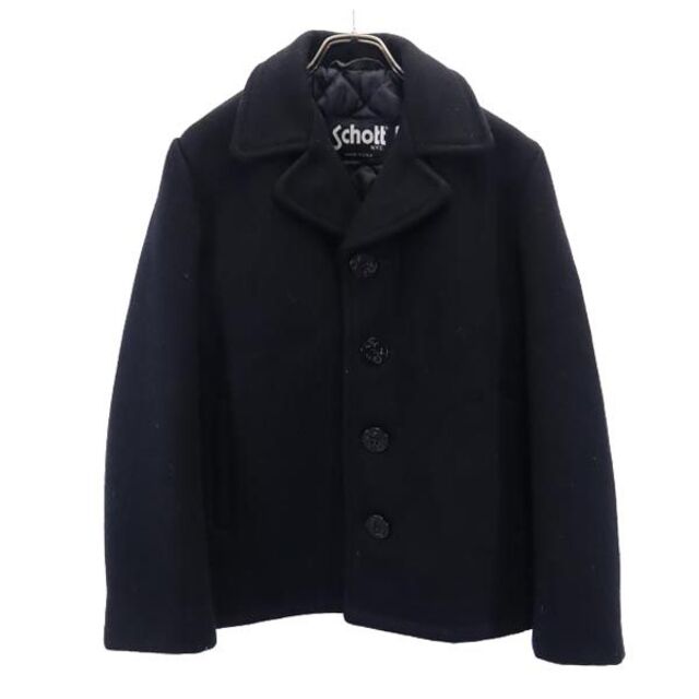 schott - ショット USA製 ピーコート ジャケット 18 黒 schott 裏 ...