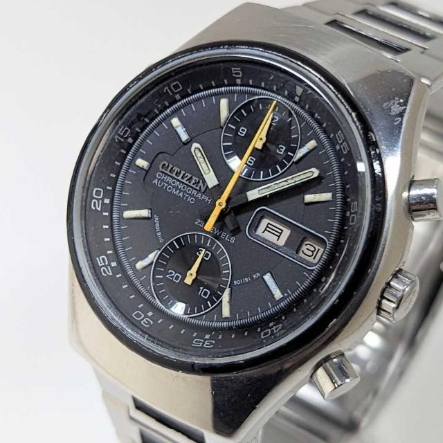 美品】 日本語カレンダー シチズン黒文字盤 - CITIZEN cal.8110A