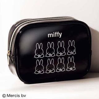 タカラジマシャ(宝島社)のmiffyのエナメル調  マチたっぷりスクエアポーチ(ポーチ)