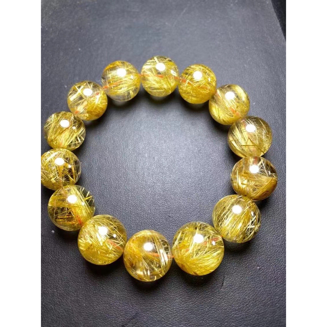⭐︎【天然】タイチンルチルクオーツ ブレスレット 16mm | www.jarussi