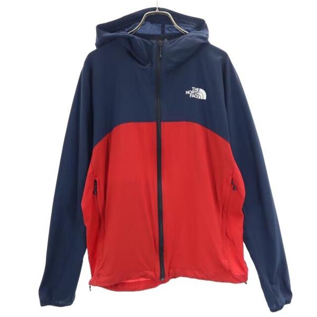 89cm素材ノースフェイス NP21409 アウトドア ナイロンジャケット M ネイビー×レッド THE NORTH FACE ロゴ メンズ   【221120】 メール便可