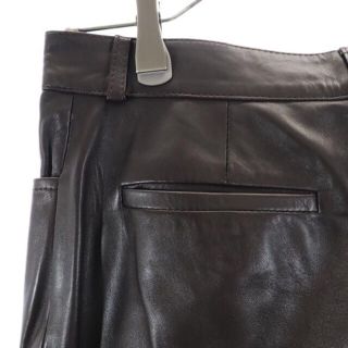 Gucci - グッチ イタリア製 羊革 レザーパンツ 40 焦茶 GUCCI 本皮
