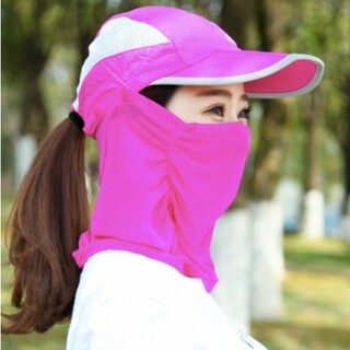 【新品】日除け UVカット 帽子 レディース 紫外線 熱中症 サンバイザー ピン(ハット)