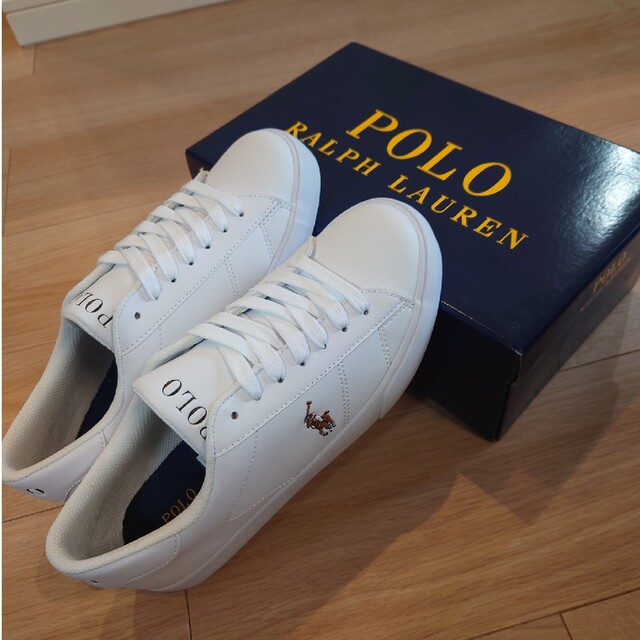 POLO RALPH LAUREN(ポロラルフローレン)のPOLO　Ralph Lauren　スニーカー白　24.5cm レディースの靴/シューズ(スニーカー)の商品写真