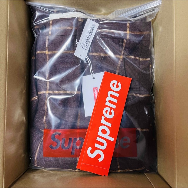 Supreme(シュプリーム)の34 Supreme Windowpane Wool Trouser Brown メンズのパンツ(スラックス)の商品写真