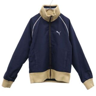 プーマ(PUMA)のプーマ リバーシブル プリント ジップブルゾン L ネイビー×ベージュ PUMA レディース 【中古】  【221125】(ロングコート)