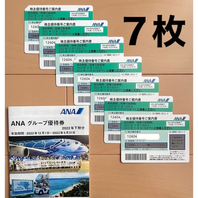 全日空 ANA 株主優待券 7枚 チケット - www.ciadomarbh.com.br