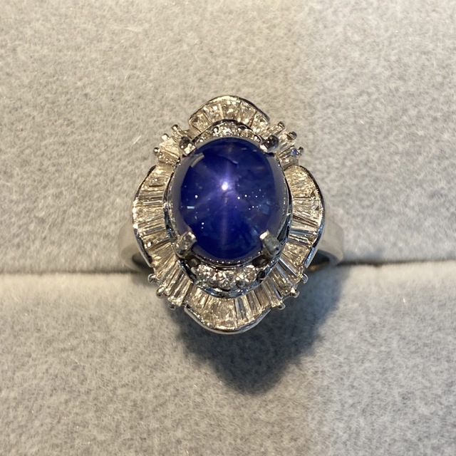 激安/新作 逸品 数回 定価150万 PT上質S5.19ct サファイヤ ダイヤ