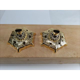 六葉金具】３寸ｘ２点 直径9cm 社寺仏閣、神輿、山車、社寺金具です