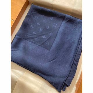 LOUIS VUITTON - LOUIS VUITTON ルイヴィトンモノグラムスカーフ紺 87