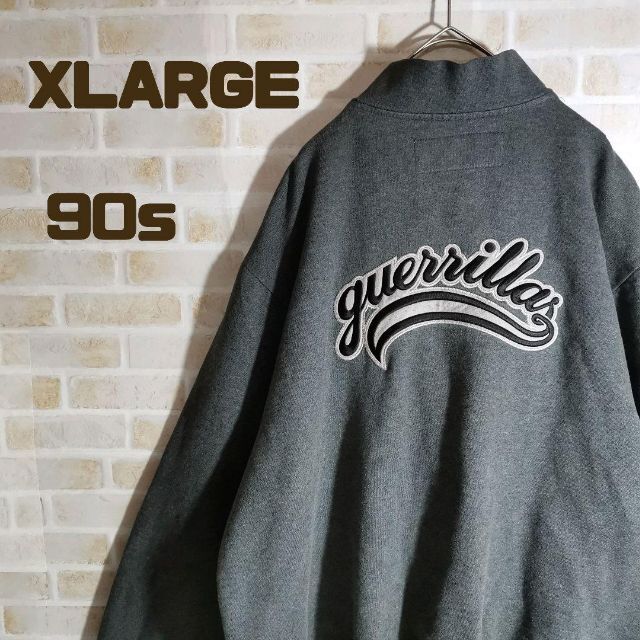 XLARGE エクストララージ 90s スウェット地 スタジャン バックロゴ-