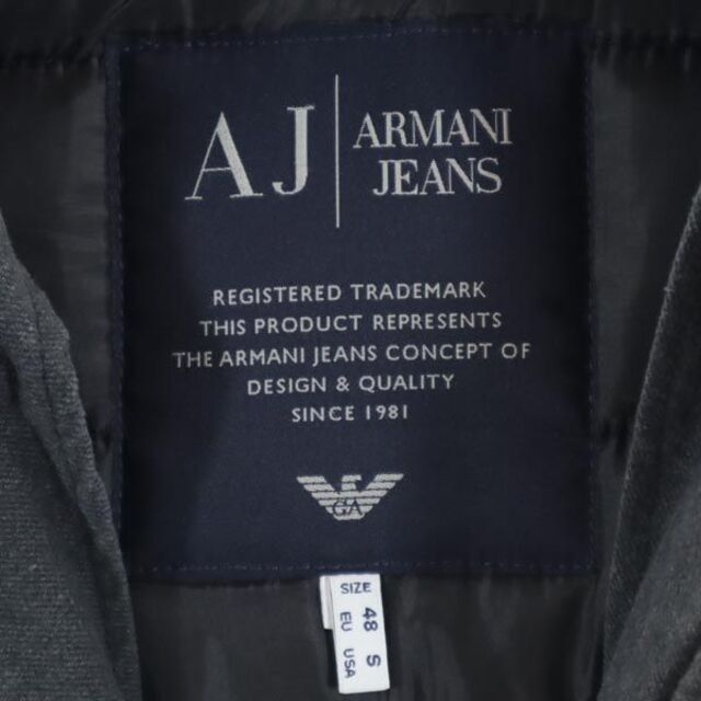 アルマーニジーンズ キルティングジャケット S グレー ARMANI JEANS