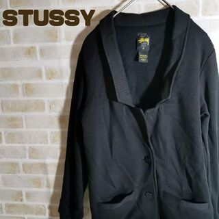 ステューシー(STUSSY)のSTUSSY テーラードジャケット スウェット地 ワンポイントロゴ(テーラードジャケット)