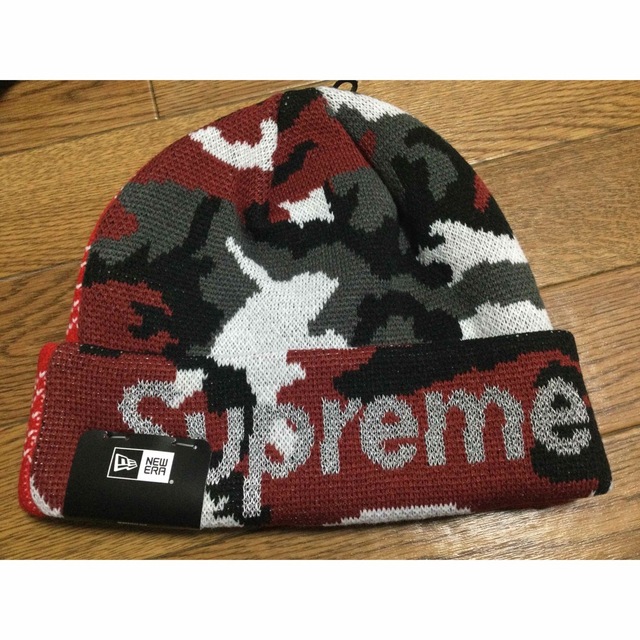 Supreme New Era Split Beanie RED帽子