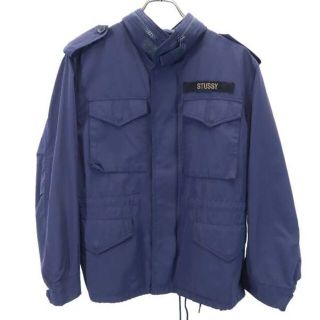 ステューシー(STUSSY)のステューシー ミリタリージャケット M 紺 STUSSY メンズ 【中古】  【R221113】(ダッフルコート)