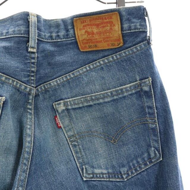 リーバイス 90s 503B ビッグE 裏リベット 赤耳 ストレート デニムパンツ W30 Levi's ボタンフライ メンズ   【221120】