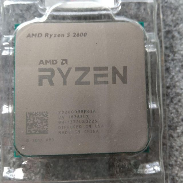 65WパッケージAMD Ryzen 5 2600 3.4Ghz AM4 Processor