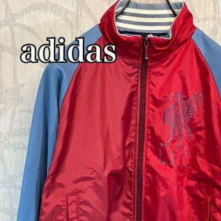 アディダス(adidas)の【激レア】アディダス　ナイロン切り替えジャケット　リブァプール　L.F.C(ナイロンジャケット)