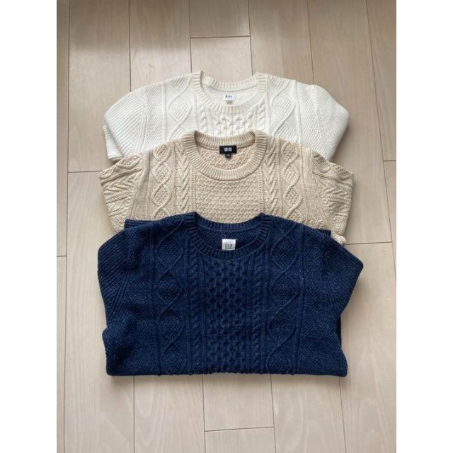 GAP(ギャップ)のギャップ　UNIQLOコットンセーター　3枚セット メンズのトップス(ニット/セーター)の商品写真