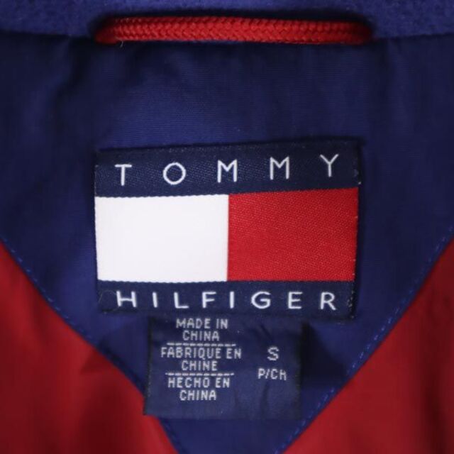 トミーヒルフィガー 90s フラッグタグ ダウンジャケット S ネイビー TOMMY HILFIGER ロゴ刺繍 メンズ 【中古】 【221128】