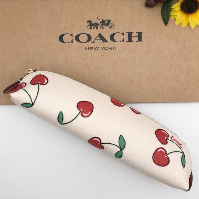 COACH 大人気！！ ペンシルケース ハート チェリー 筆箱 小物入れ 新品