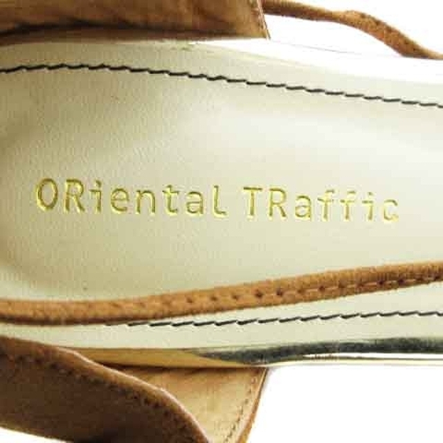 ORiental TRaffic(オリエンタルトラフィック)のオリエンタルトラフィック サンダル ポインテッドトゥ ローヒール LL 茶 レディースの靴/シューズ(サンダル)の商品写真