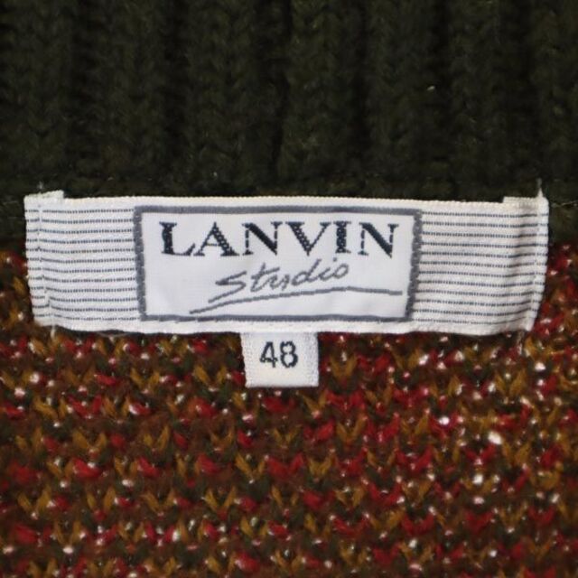 LANVIN - ランバン ウール100％ ニット 48 ブラウン系 LANVIN 長袖