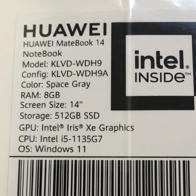 HUAWEI(ファーウェイ)のHUAWEI MateBook 14 2022 14.0型 Core i5 スマホ/家電/カメラのPC/タブレット(ノートPC)の商品写真