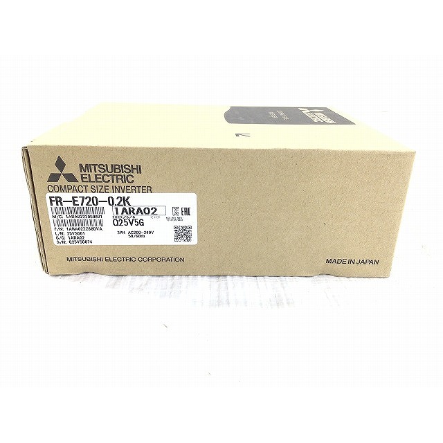 未使用☆送料無料 MITSUBISHI 三菱電機 簡単・パワフル小形インバータ FR-E720-0.2K 2022年製 63936