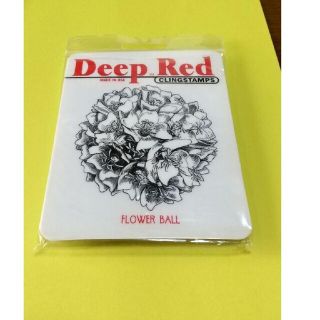 レア物☆DEEP RED ☆クリスマスローズラバースタンプ(はんこ)