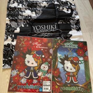 サンリオ(サンリオ)のyoshikitty  クリアファイル2枚組　ハンカチ　2016(ミュージシャン)