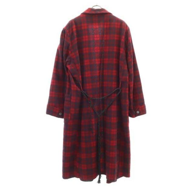 PENDLETON - 70s ペンドルトン チェック柄 ウールコート L 赤系